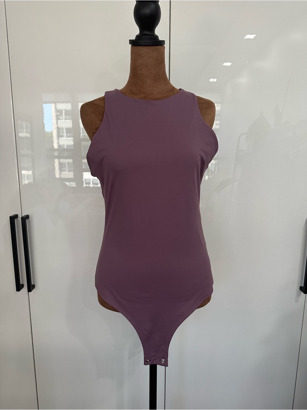 ReoRia Plum Sleeveless High-Neck Bodysuit